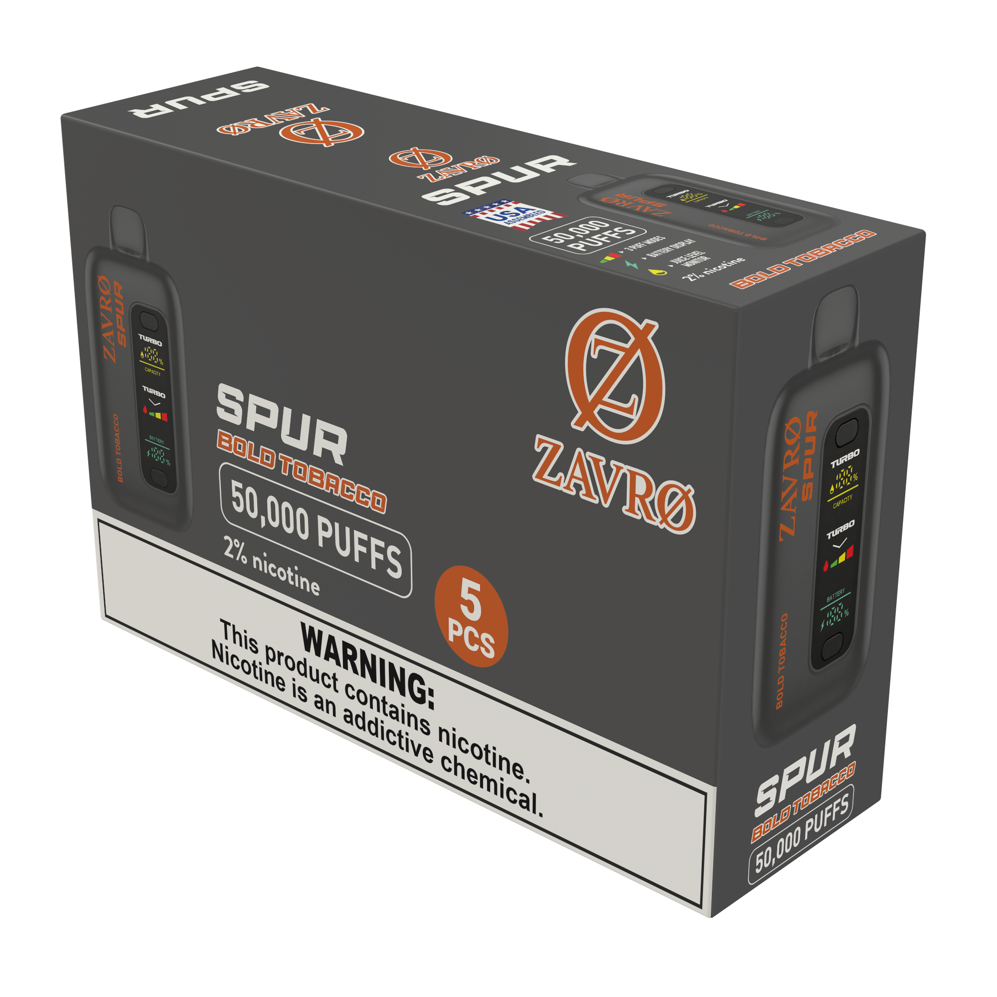 Zavro Spur 2% Boxes — Bold Tobacco