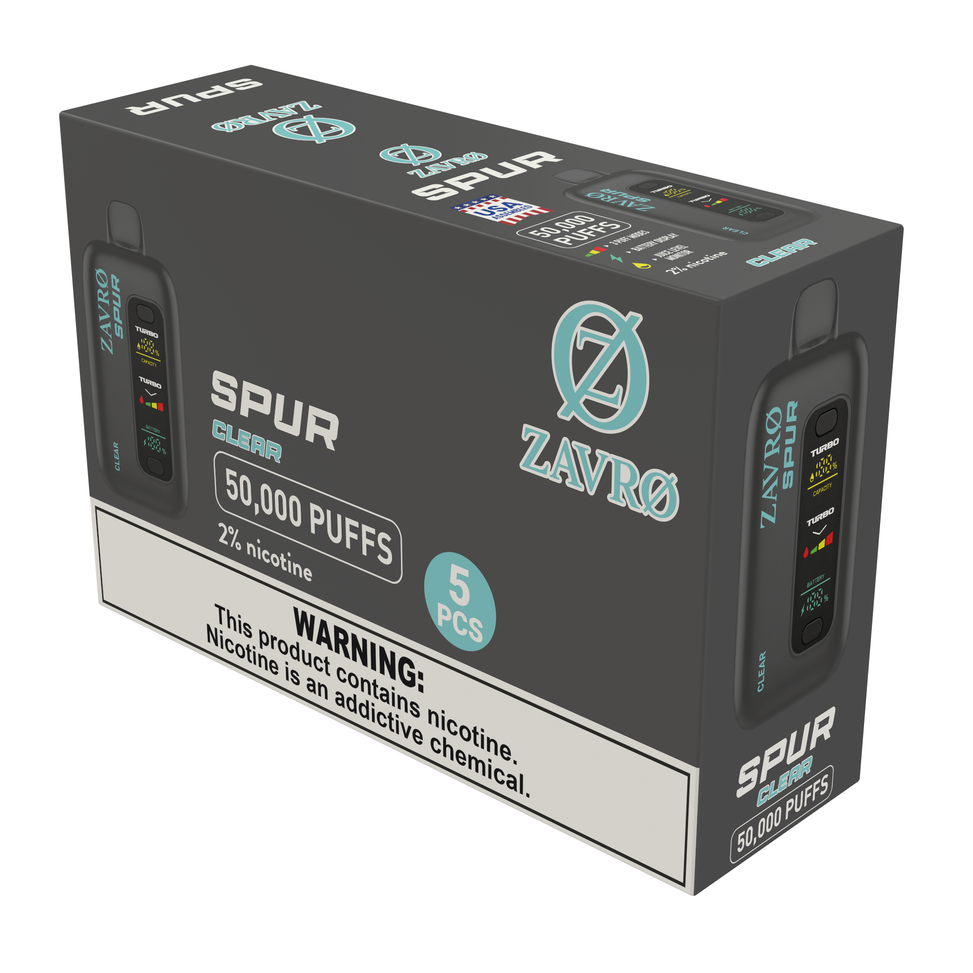 Zavro Spur 2% Boxes — Clear