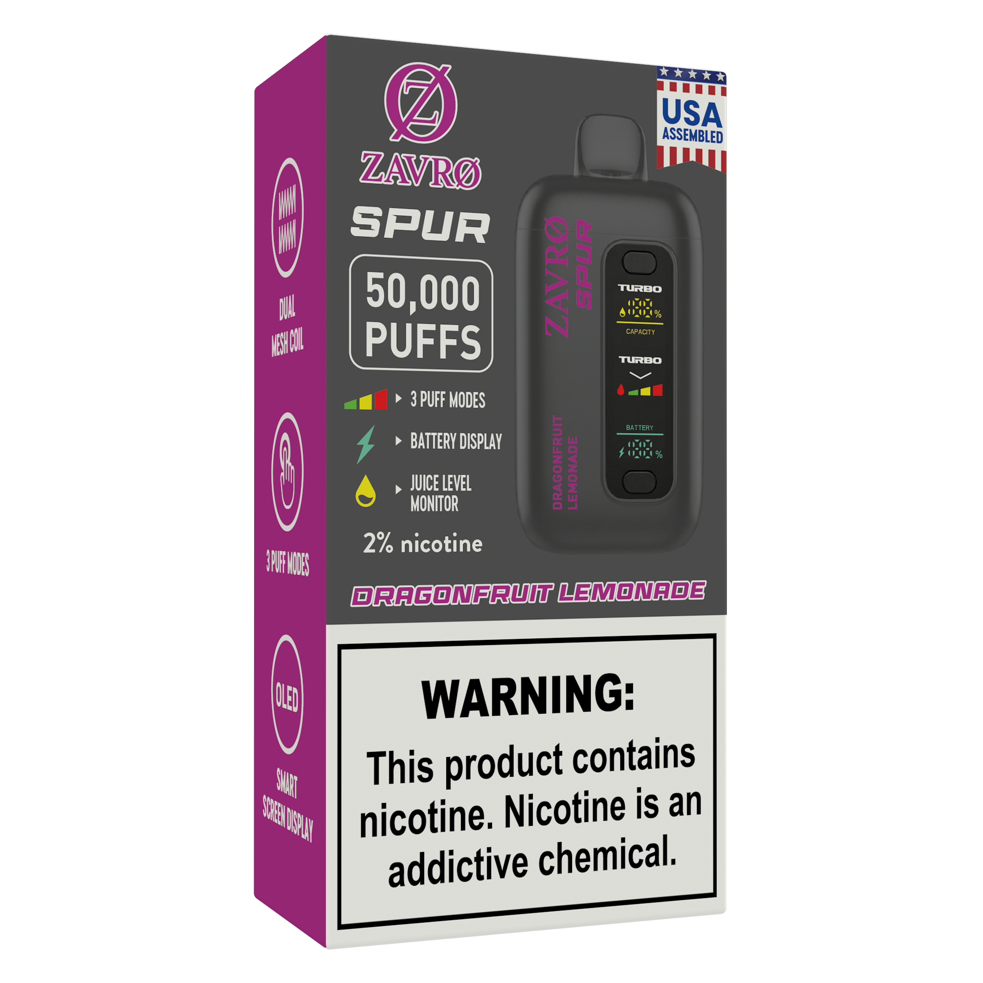 Zavro Spur 2% — Dragonfruit Lemonade