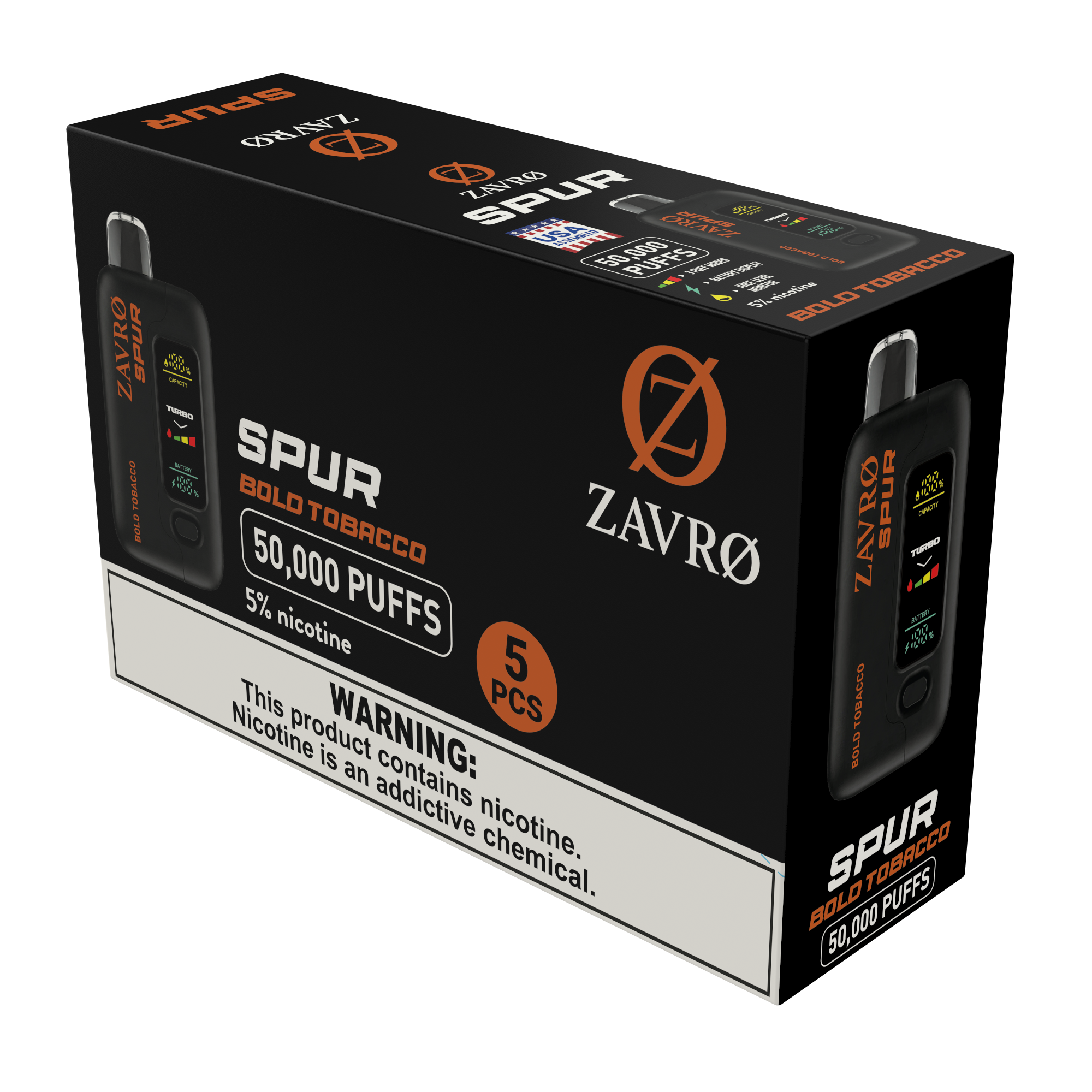Zavro Spur 5% Boxes — Bold Tobacco