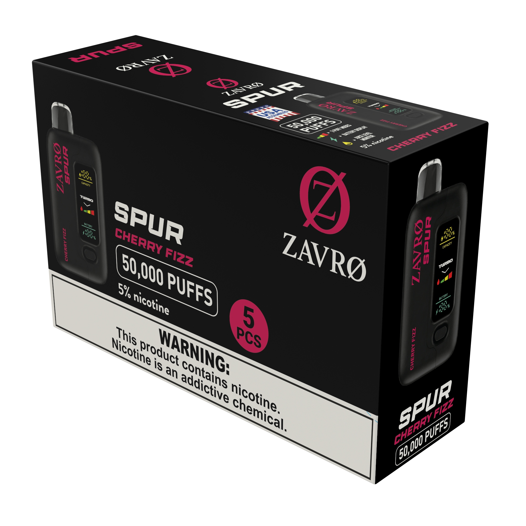 Zavro Spur 5% Boxes — Cherry Fizz