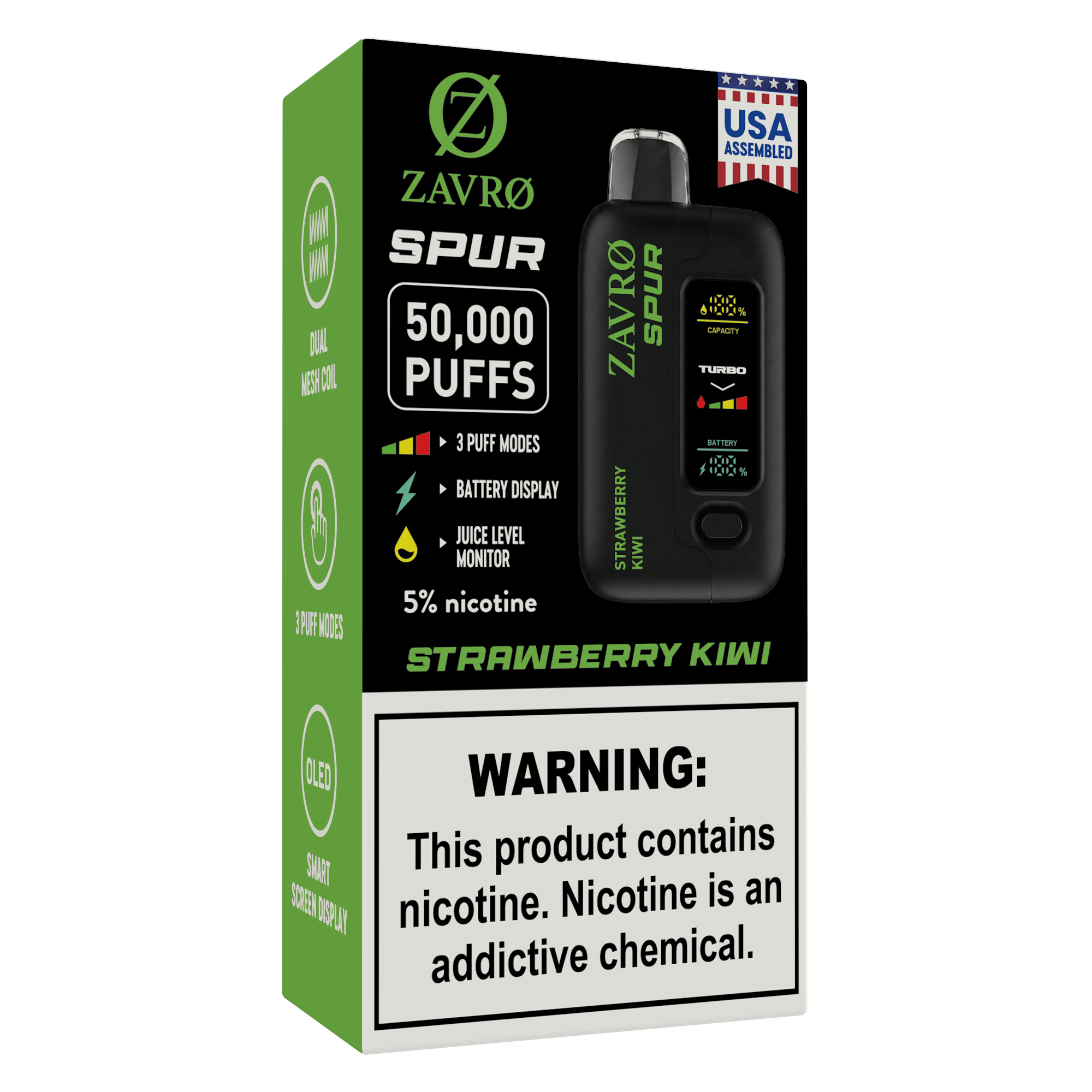 Zavro Spur 5% Strawberry Kiwi